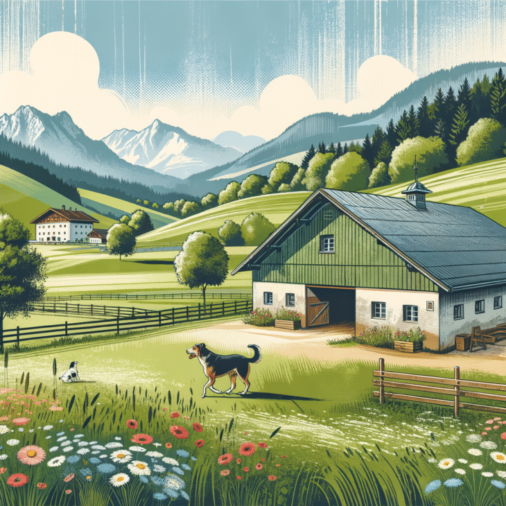 Reiterhof in Bayern mit Hund